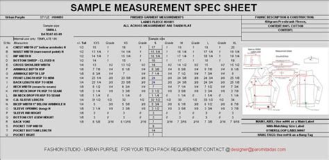 Garment Measurement Specification Garment Fit Basics