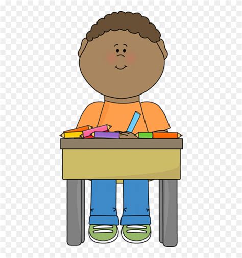 Boy Sitting At Desk Clipart Image Free Student Eyes Boy
