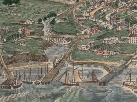 Comparing Four Views Of The Santa Cruz Wharf Area 1870 1876 1877