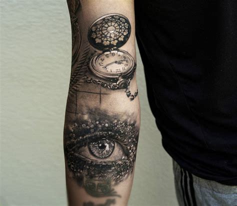Pocket Watch And Eye Tattoo By Niki Norberg Photo 24327