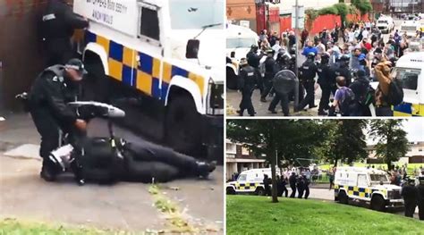 Belfast Bonfire Police Attacked On New Lodge Estate Metro News