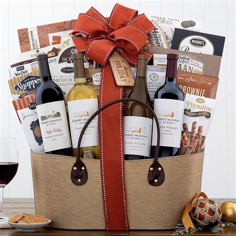 Robert Mondavi Napa Valley Quartet Corporate Wine Basket Creative Gift