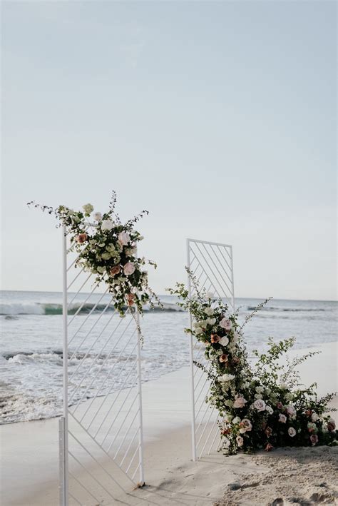 Modern Floral Arbour For A Beach Wedding Wedding Ceremony Ideas