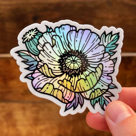 Poppy Holographic Sticker Kate Ohara