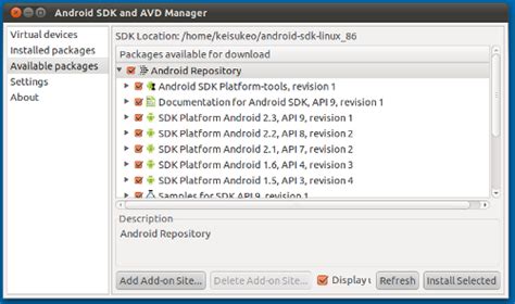 Android Sdk のインストール Linux Android プログラム開発 Android 開発入門