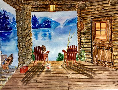 The Lake House Painting By Sharon Reed Fine Art America