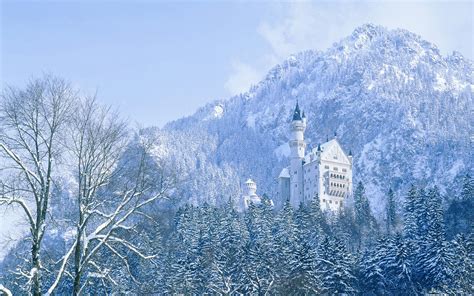 Download Germany Winter Castle Man Made Neuschwanstein Castle Hd Wallpaper