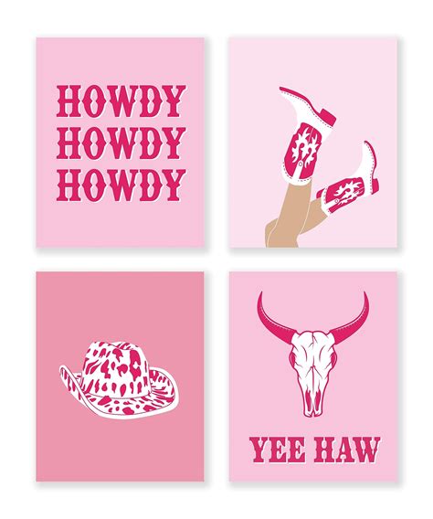 Free Download Litiu Cowgirl Hat Shoes Howdy Cow Wall Art Poster Prints Decor 2133x2560 For