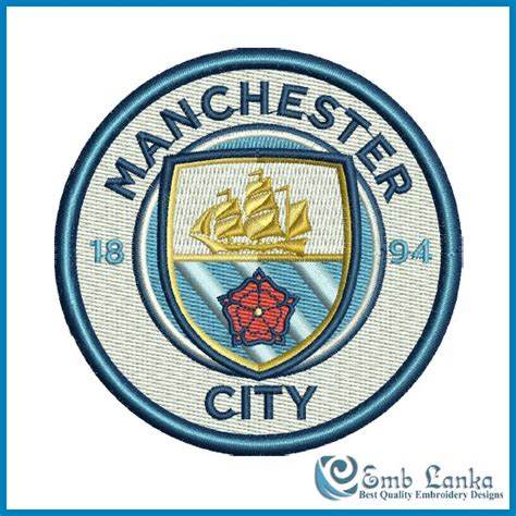 New Manchester City Football Club Logo Embroidery Design
