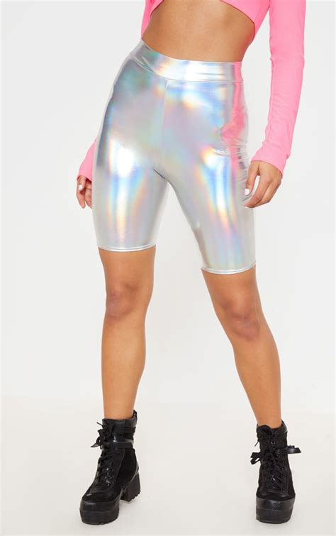 Silver Metallic Reflective Cycle Short Hot Pants Fashion Clothes