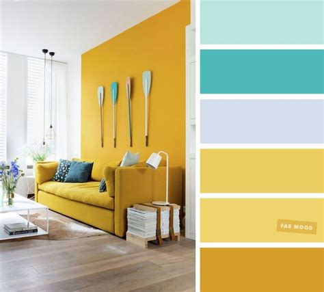 Mint Turquoise Mustard The Best Living Room Color Schemes