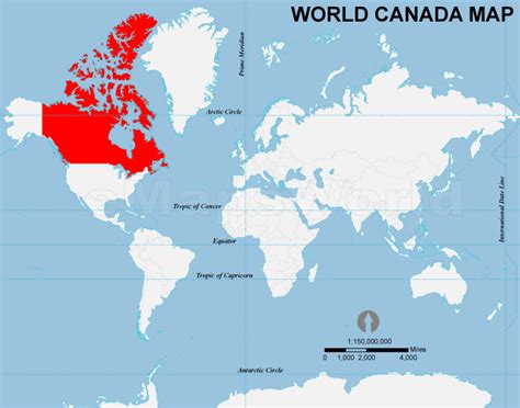 World Canada Map Canada Location In World
