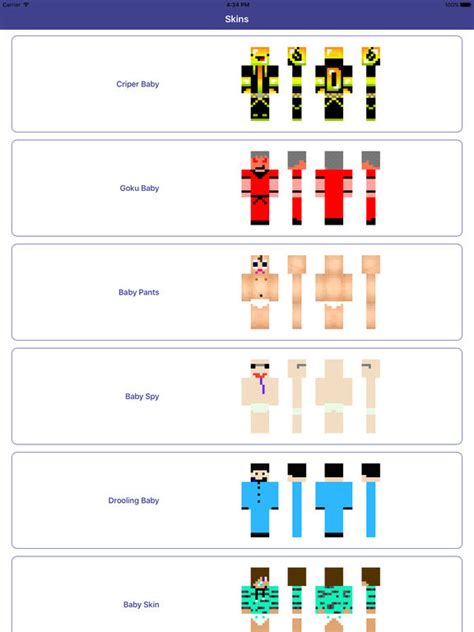 App Shopper Baby Skins For Minecraft Pe Boy And Girl Skinseed Reference