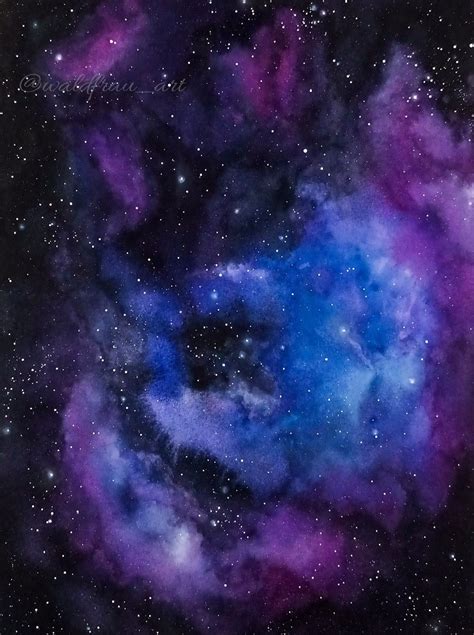Watercolor Galaxy Painting In 2020 Watercolor Galaxy Galaxy Painting