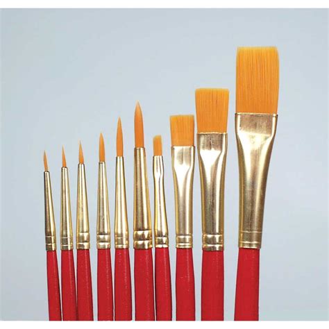 Nylon Paint Brushes Set Of 10