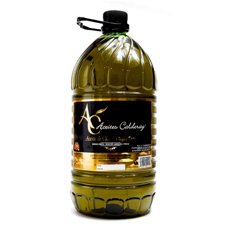 aceite de oliva extra virgen botella 5 litros aceites calderay