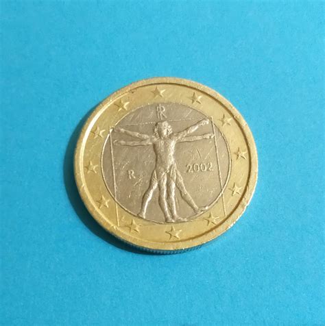 1 Euro Coin Italy 2002 Leonardo Da Vinci Etsy