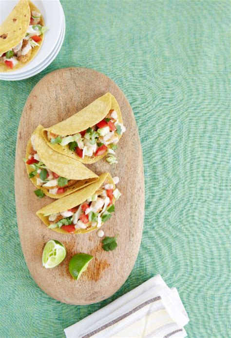 Healthy Baja Style Fish Tacos And Baja Sauce Food Patriotic Food