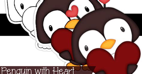 Little Scraps Of Heaven Designs Penguin With Heart Free Cut File And