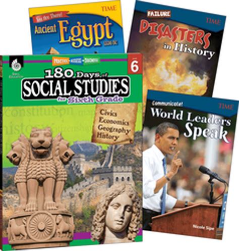 180 Days Of Social Studies Grade 6 Bundle 4 Book Set