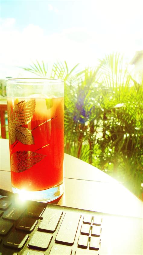 Sweet summertime. Passion fruit tea + basil leaves. | Passion fruit tea, Fruit tea, Passion fruit