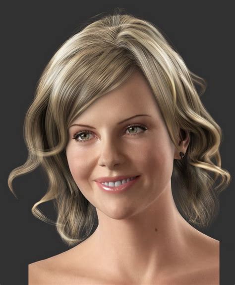 Most Beautiful D Woman Character Designs And Models Zbrush Hair