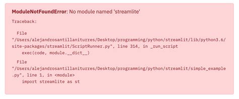 Modulenotfounderror No Module Named Bz Using Streamlit Streamlit My