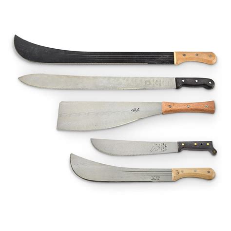 Columbian Military Surplus Assorted Machete Knives 5 Pack New