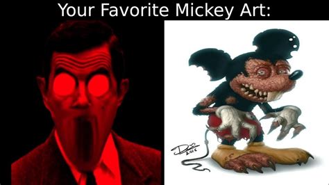 Mr Bean Becoming Uncanny Ur Favorite Mickey Art Most Viewed Video