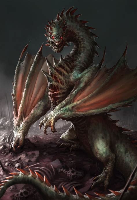 Undead Dragon Plutus Su Dragon Art Fantasy Monster Dragon Pictures