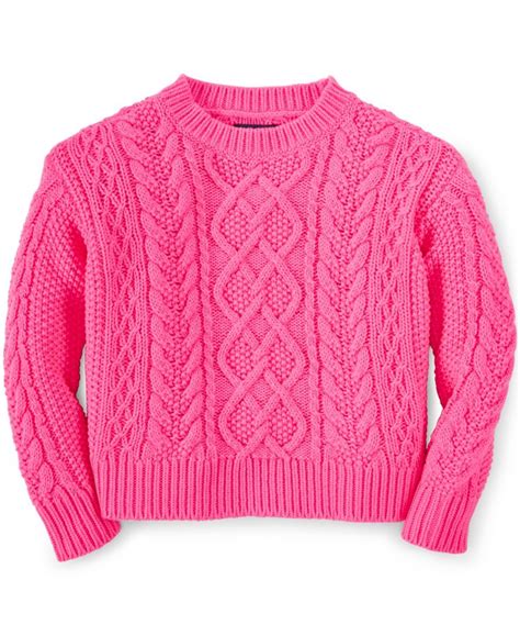 Ralph Lauren Little Girls Cable Knit Sweater And Reviews Sweaters