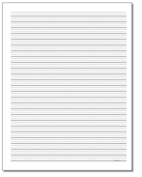 Downloadable 2nd Grade Writing Paper Handwriting Paper Small Lines