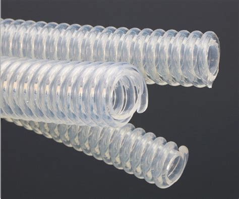 Transparent Silicone Corrugated Flexible Tubing Medical Grade Fda