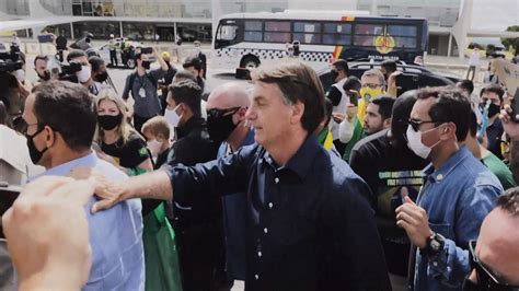 Brazil President Bolsonaro Attends Brasilia Rally Without Mask Video