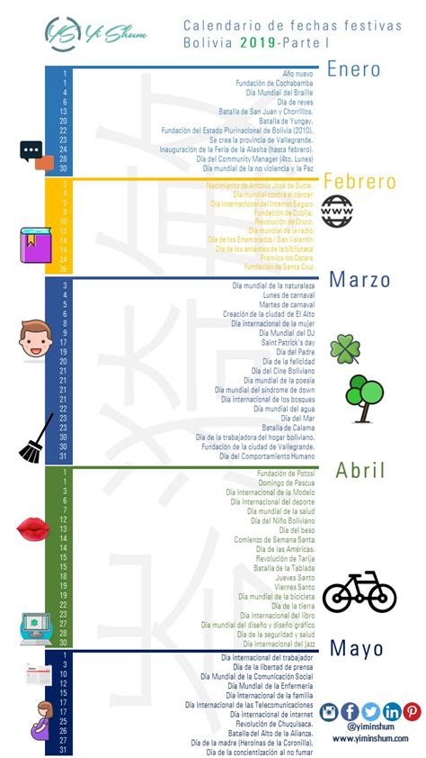 Calendario De Fechas Festivas De Bolivia 2019 Yi Min Shum Xie