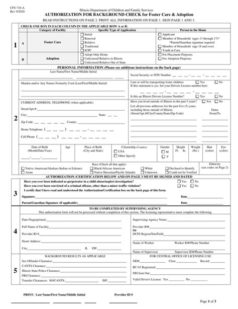 Form Cfs718 A Download Fillable Pdf Or Fill Online Authorization For