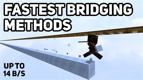 Fastest Bridging Techniques In Minecraft Youtube
