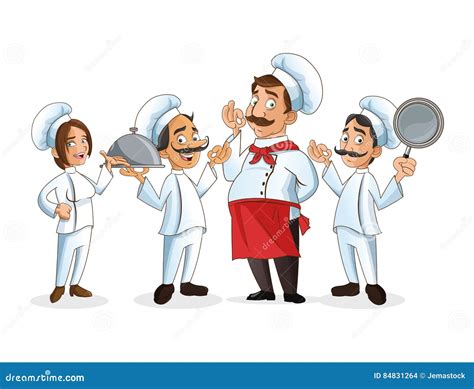 Woman And Man Chefs People Design Stock Vector Illustration Of