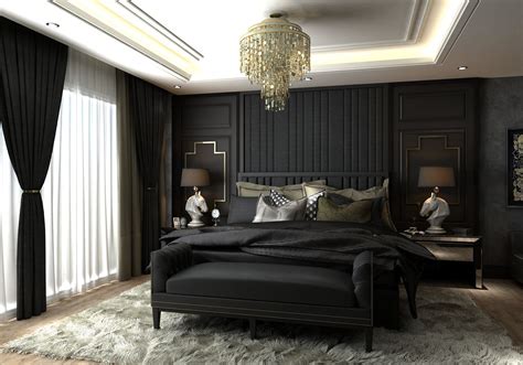 Black Bedroom On Behance In 2021 Black Bedroom Black Master Bedroom
