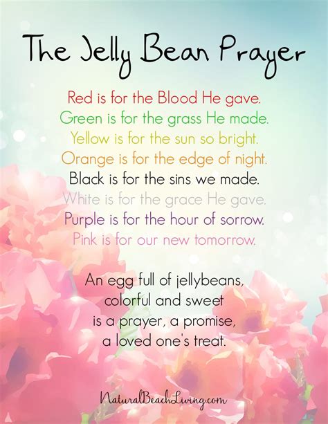 Easter grace before meals prayer. Sweet Jelly Bean Crafts Bracelet for Easter (Free Prayer Printable) - Natural Beach Living