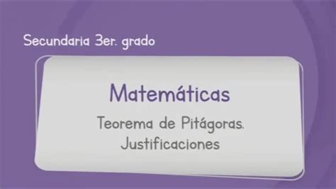Matemáticas Tercer Grado De Secundaria Aprende En Casa 2 Teorema De