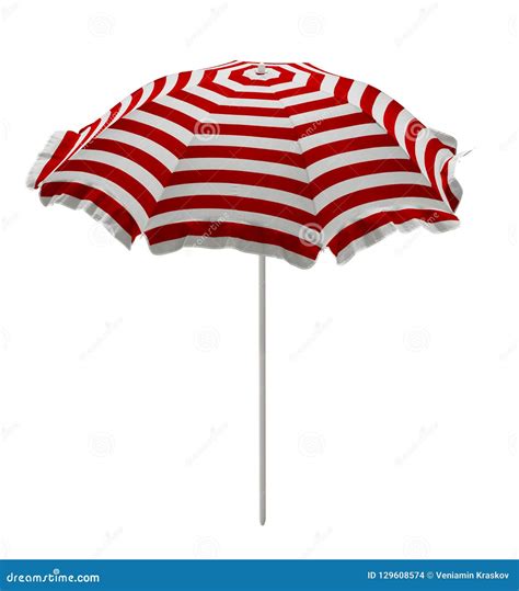 Beach Umbrella Red White Striped Stock Photo Image Of Striped