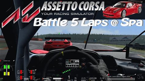 ASSETTO CORSA Laps Battle Ferrari GT Spa Public Multiplayer
