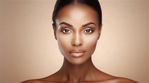 Premium Ai Image Beautiful Woman With Beautiful Face Dark Skin Care
