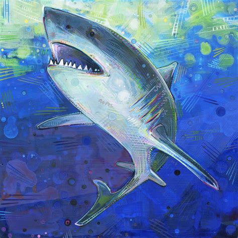 Great White Shark Painting By American Artist Gwenn Seemel 2012