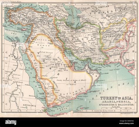 Middle East Turkey In Asia Arabia Persia Afghanistan Sharjah 1904 Old