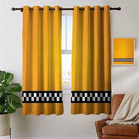 Bedroom Curtains Yellowtaxi Cab Car Yellow With The Line