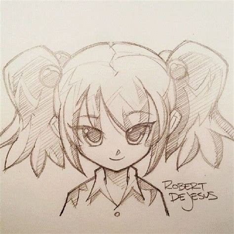 Maybe you would like to learn more about one of these? Sketch of girl with huge ponytails. #ponytails #pigtails #anime #manga #sketch #doodle #drawing ...