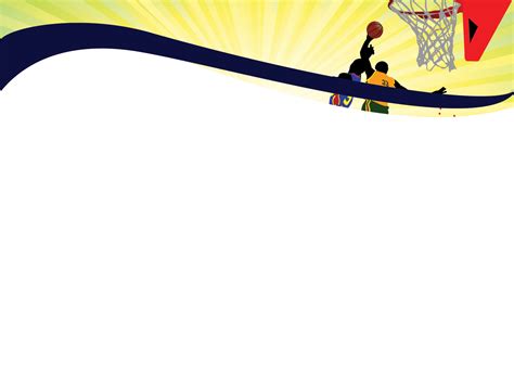 Sports Basketball Powerpoint Templates Blue Red Sports Yellow