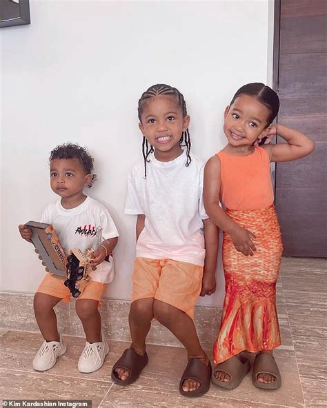 Kim Kardashian Posts Adorable Snap Of Three Youngest Kids Matching In